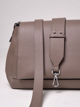 Сумка кожаная сэтчел Deboro 30923 тауп