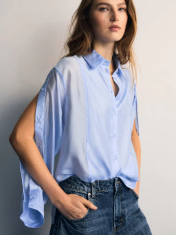 Рубашка оверсайз с декоративными пуговицами / Zarina