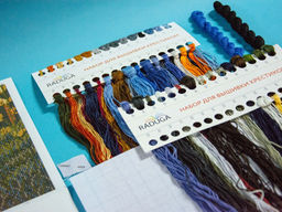 Вышивка крестиком 40х50см, Осень в лесу