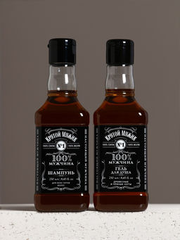 Подарочный набор ЧИСТОЕ СЧАСТЬЕ Крутой мужик: гель для душа и шампунь для волос, 2х250 мл