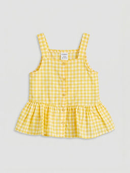 Ekose Desenli K?z ?ocuk Elbise