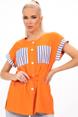 Рубашка Арника (оранжевый) - Эльза фото 2