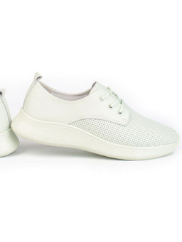 03-PDA156-3 LT. GREEN Полуботинки спортивные женские (натуральная кожа) - Фабричный китай фото 13