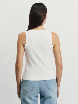 Майка из модала и хлопка со стразами / Zarina  фото 5