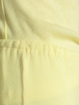 Прямые брюки с поясом на резинке из фактурного трикотажа в рубчик - Vilatte фото 2