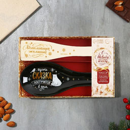 Подарочный набор новогодний Счастье постучится в дом: подставка под ложку, лопатка - Дорого внимание фото 12