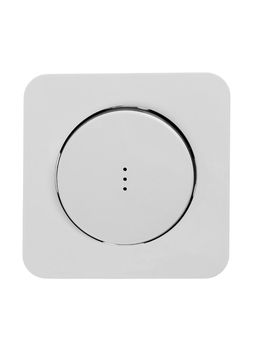 Выключатель, серия Circular, 10 А, одноклавишный, с подсветкой, скрытый монтаж, белый