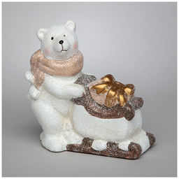 ФИГУРКА БЕЛЫЙ МИШКА 13,5*6,5*13 СМ