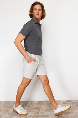 TRENDYOL MAN Vizon Regular Fit Lastik Belli Keten Gorunumlu K?sa Sort & Bermuda TMNSS22SR0020 - Trendyolmilla фото 3