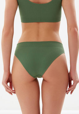 TEKSA WSL 001 Трусы женские слипы dark green