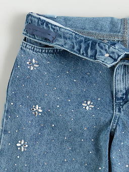 Wideleg Ta?l? K?z ?ocuk Jean Pantolon