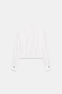 SHORT SHIRT WITH SHOULDER TABS - Zara фото 7