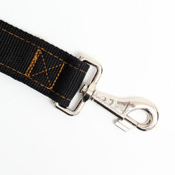 Поводок двухслойный с усиленным карабином, 2 м х 4 см, чёрный - Пижон фото 2