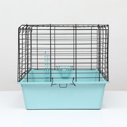 Клетка для кроликов, морских свинок Пижон №4 складная , 80 х 50 х 47 см, бирюзовая  фото 3