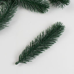 Цена за 5 шт. Декор для творчества «Еловая веточка» зелёная 14.5 см