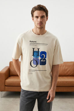 TRENDYOL MAN Tas Oversize/Genis Kesim %100 Pamuklu On Bask?l? T-Shirt TMNSS25TS00124 - Trendyolmilla фото 6