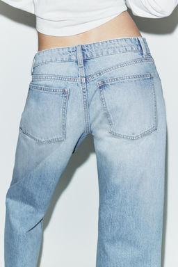 JEANS TRF WIDE LEG CROPPED TIRO BAJO / Azul claro - Zara фото 5
