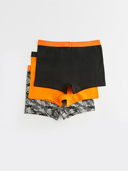 Bask?l? Pamuklu Erkek ?ocuk Boxer 3l? - Waikiki фото 2