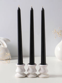 Свеча античная 25 см (набор 3 шт) 58 гр, 7 ч, цв. чёрный