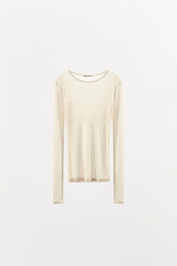 LYOCELL T-SHIRT WITH BACK DETAIL - Zara фото 4