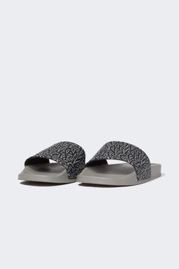 Мужские тапочки Eva на плоской подошве с одной полосой