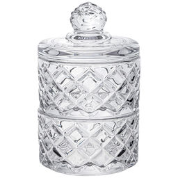 ЕМКОСТЬ ДЛЯ ХРАНЕНИЯ LEFARD С КРЫШКОЙ 2 ЯРУСА DIAMANT 8*14 СМ, 180 МЛ
