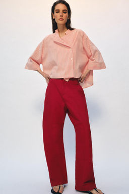CAMISA ASIM?TRICA RAYAS ZW COLLECTION / Salm?n