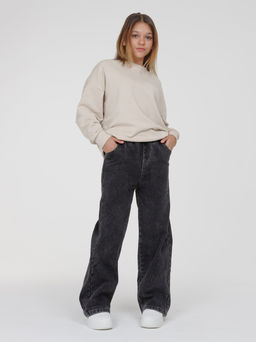 Джинсы-трубы утеплённые для девочек - Синий мир фото 7