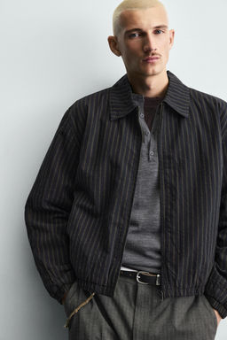 STRIPED CROPPED FIT JACKET - Zara фото 5