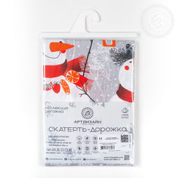 Скатерть-дорожка Снеговики 50*145/1 шт. - 50*145 Скатерти из рогожки - Арт дизайн фото 6