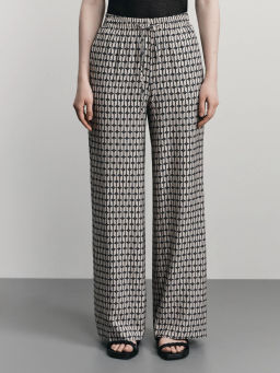 Брюки прямого кроя с принтом / Zarina  фото 2