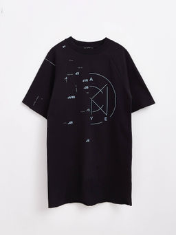 CONTE Платье из футера свободного кроя Geometry LPL 1640 black black