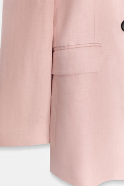 BLAZER CRUZADA 100% LINO SET / rosa claro - Zara фото 8