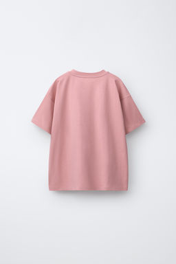 CONJUNTO CAMISETA Y BERMUDA TEXTO / Rosa lavado