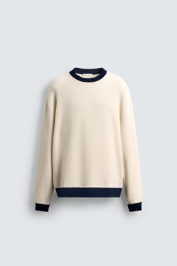 CONTRAST CHECK-TEXTURE SWEATSHIRT - Zara фото 8