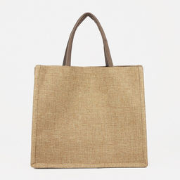 Сумка шопер на магните, 34×17×30 см, с принтом, бежевая