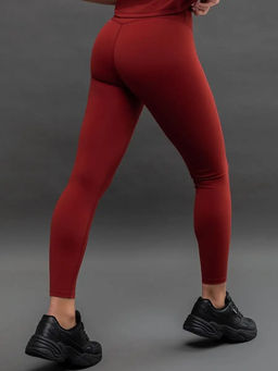 PELICAN, брюки (модель лосины) спортивные женские, Бордовый  фото 3