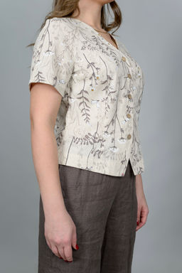 Блуза лен 70%, хлопок 30%