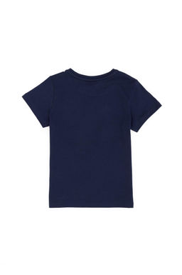 Футболка U.S. Polo Assn для мальчика с круглым вырезом темно-синяя из хлопка  фото 5