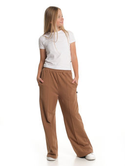 Брюки для девочки со строчкой 22-1565 шоколад - Mini maxi фото 21