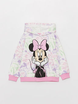Minnie Mouse Bask?l? Uzun Kollu K?z ?ocuk Hoodie