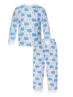 Пижама детская принт бирюзовые ежики