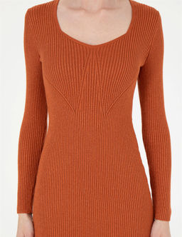 Kiremit Ex. Slim Fit Triko Elbise - Pierre cardin фото 6