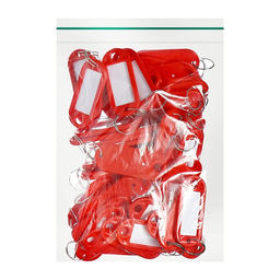 Набор бирок для ключей на кольце «Идентификатор», 53 мм, 50 шт., красный