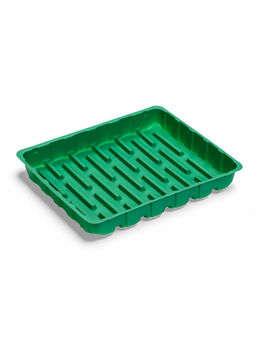 Цена за 4 шт. Набор для рассады: торфяная кассета, 12 ячеек по 50 мл, поддон _ × _ см, зелёный