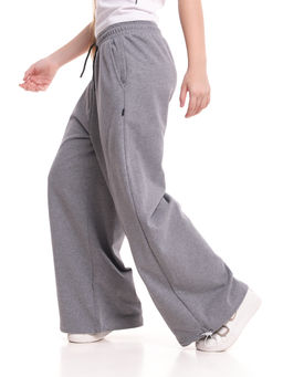 Брюки для девочки с утяжкой внизу 22-7708 темно-серый меланж - Mini maxi фото 7