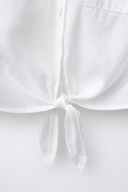 KNOTTED FLOWING SHIRT - Zara фото 5