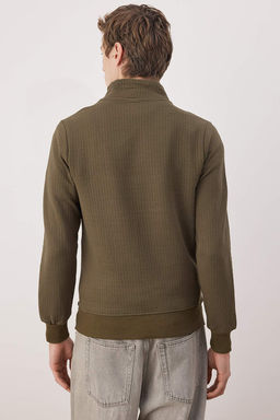 Siyah Regular/Normal Kesim Dokulu Etiket Detayl? Fermuarl? Sweatshirt TMNAW26SW00062 - Trendyolmilla фото 18