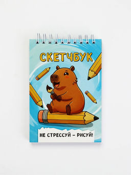 Скетчбук А6, 80 л. 100 г/м  "Капибара"