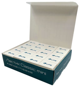 Ластик LITE CLASSIC mini термопласт. резина 26х17х07 мм прямоуг. белый мягкий индив.штрих-код